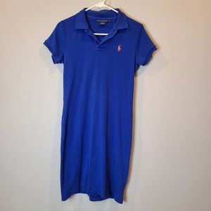 Ralph Lauren Sport Polo Shirt Dress Womens Small Blue
